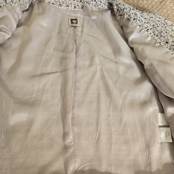 Ann Klein Women's Tweed Blazer Size 20W Work, Casual Light Sparkle - Picture 9 of 13